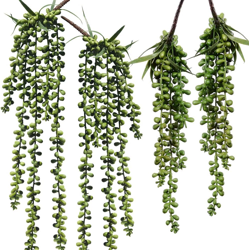 Supla 4 Pcs Artificial Hanging Succulent Decor