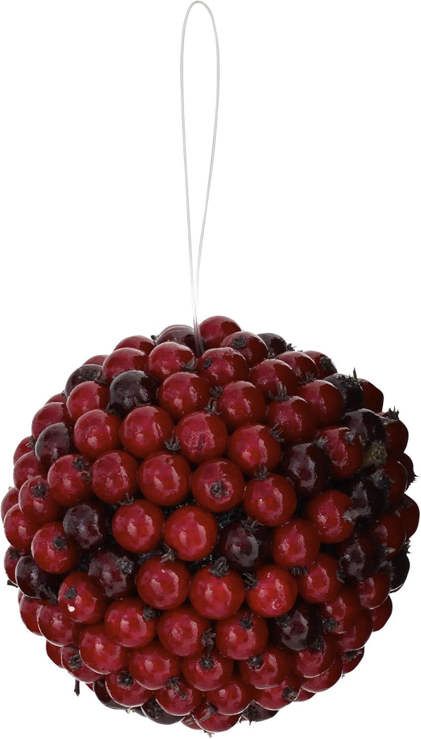 Nearly Natural 5 Inch Red Berry Ball Set of 6
