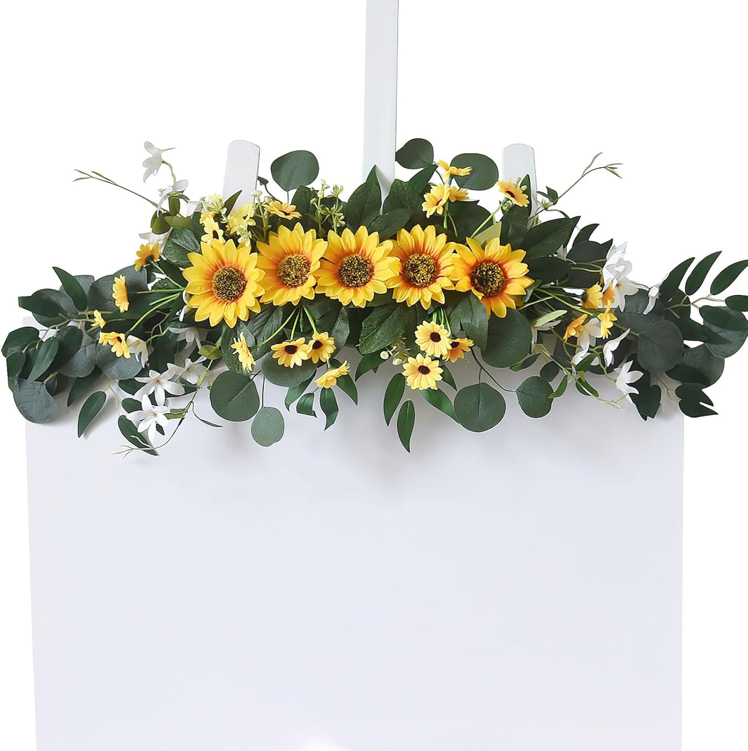 MSUIINT 30 Inch Artificial Wedding Arch Flowers