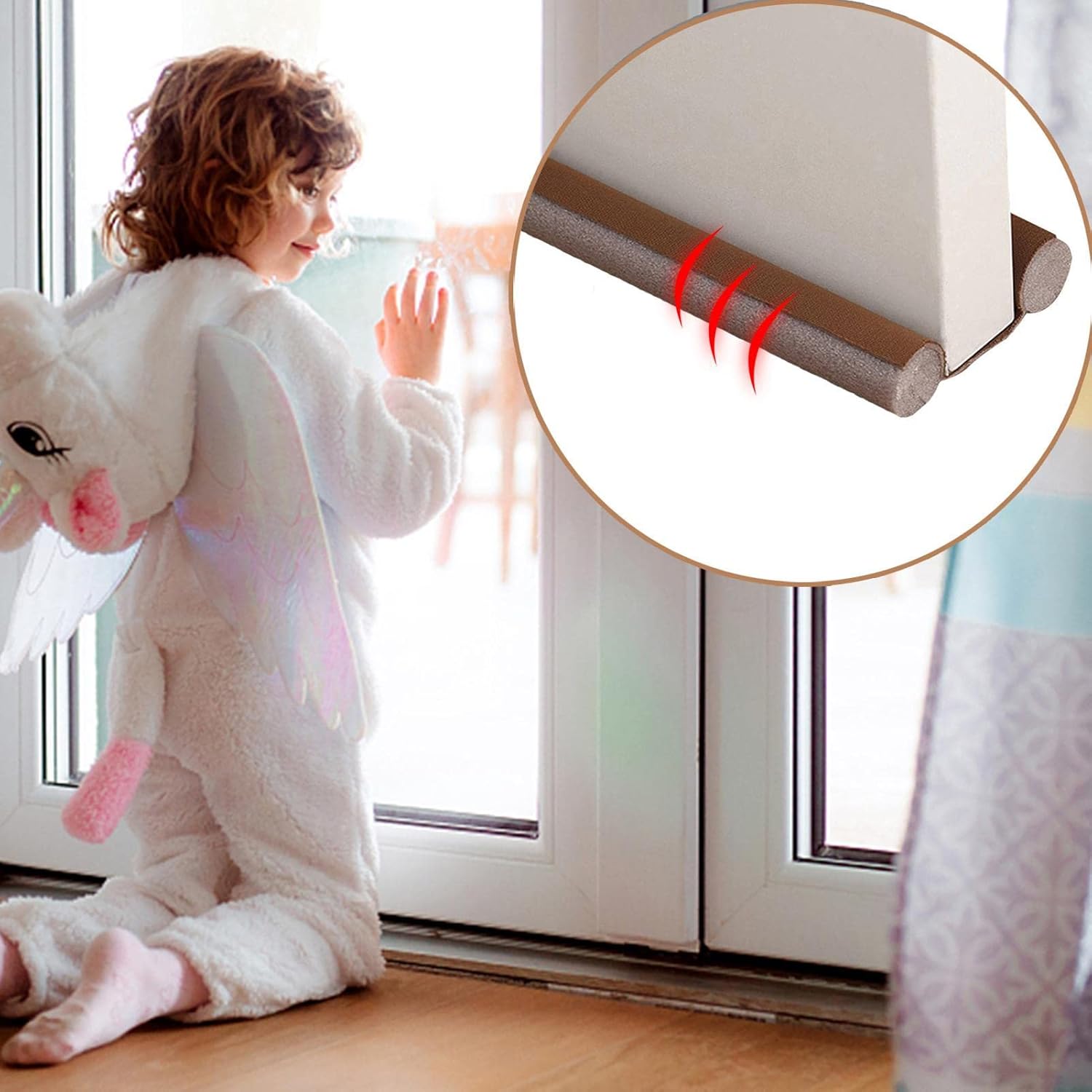 SOULAGRY Under Door Draft Blocker Double Sided Door Sweep
