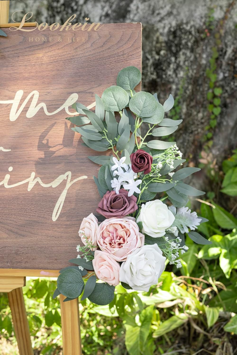 Lookein Artificial Flower Swag Set for Wedding Welcome Sign