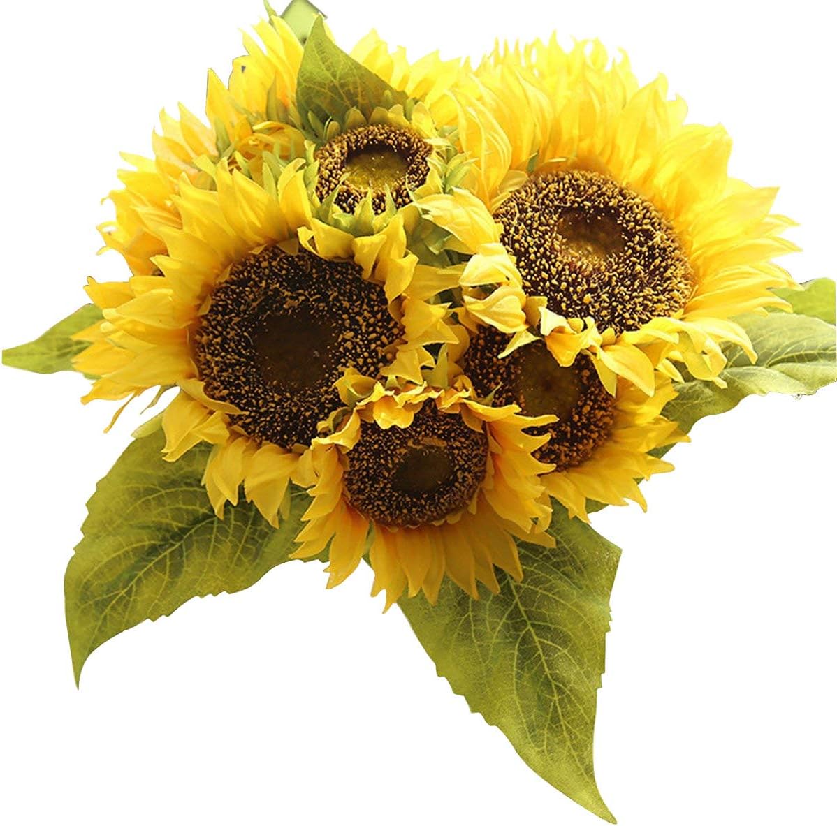 Bringsine Artificial Sunflower Bouquet for Home Wedding Decor