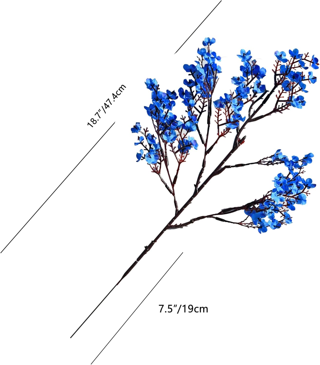 Mandys Royal Blue Artificial Babys Breath Flowers 15 Bundles