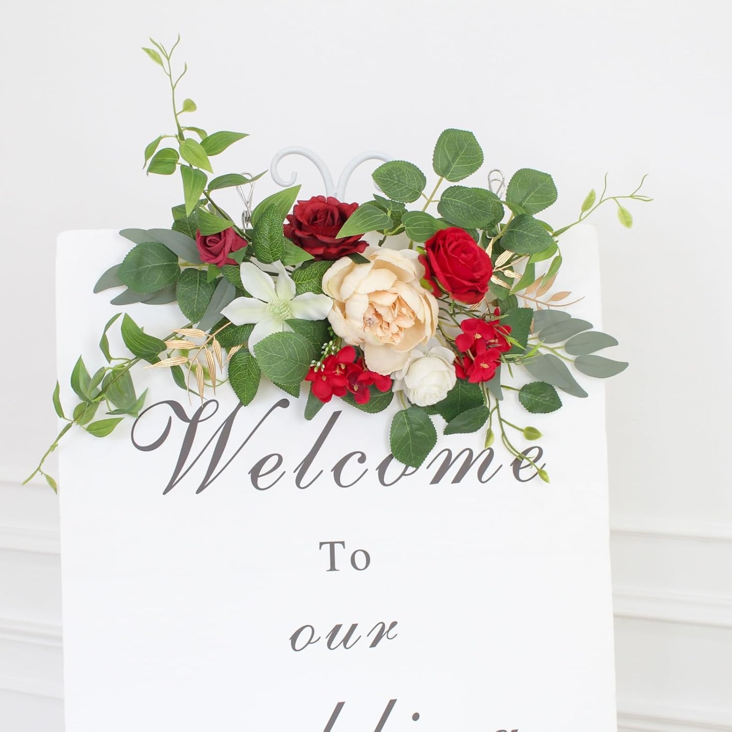Wedding Arch Flowers Faux Set of 2 for Decorations