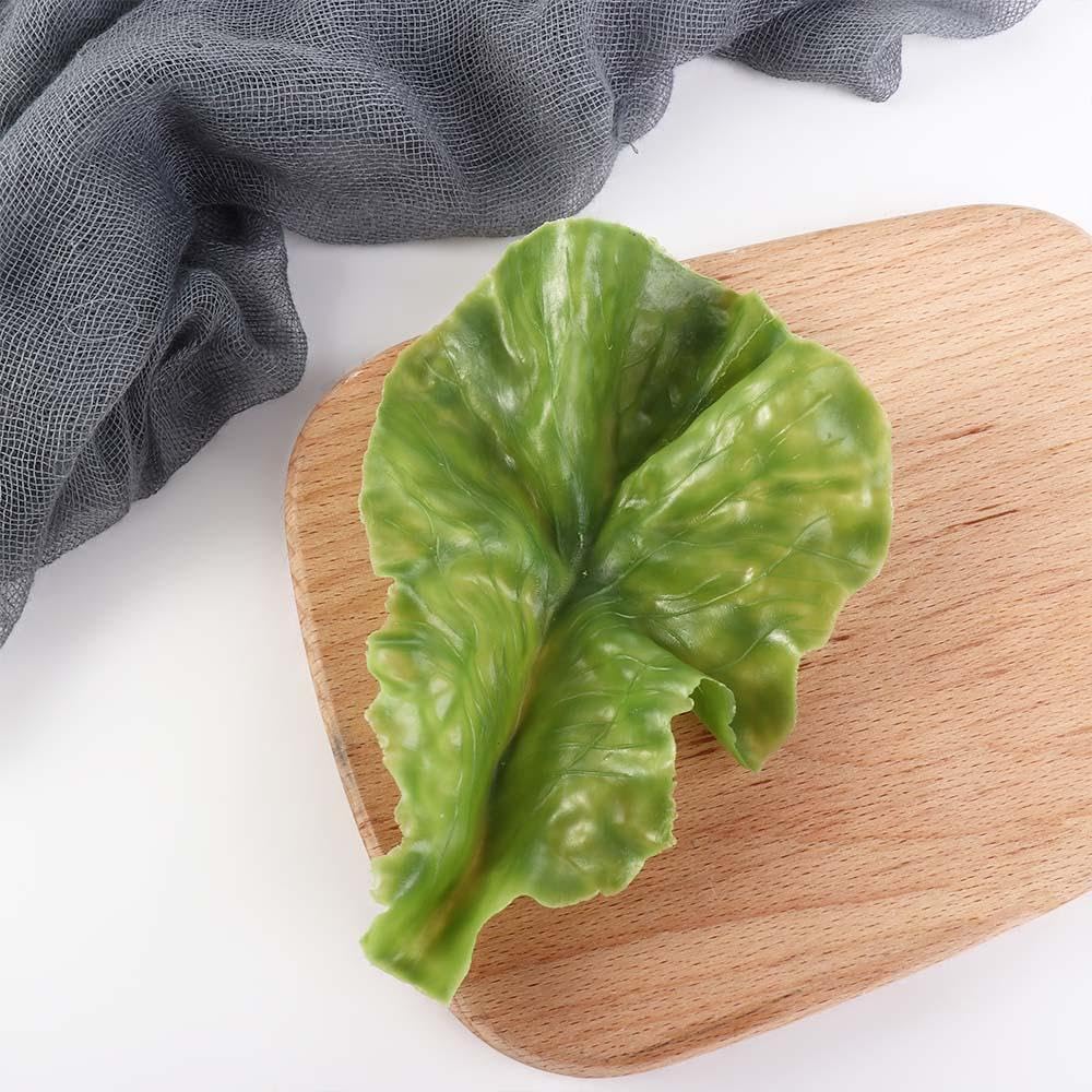 Pokinge 10pcs Artificial Lettuce Leaves Decor