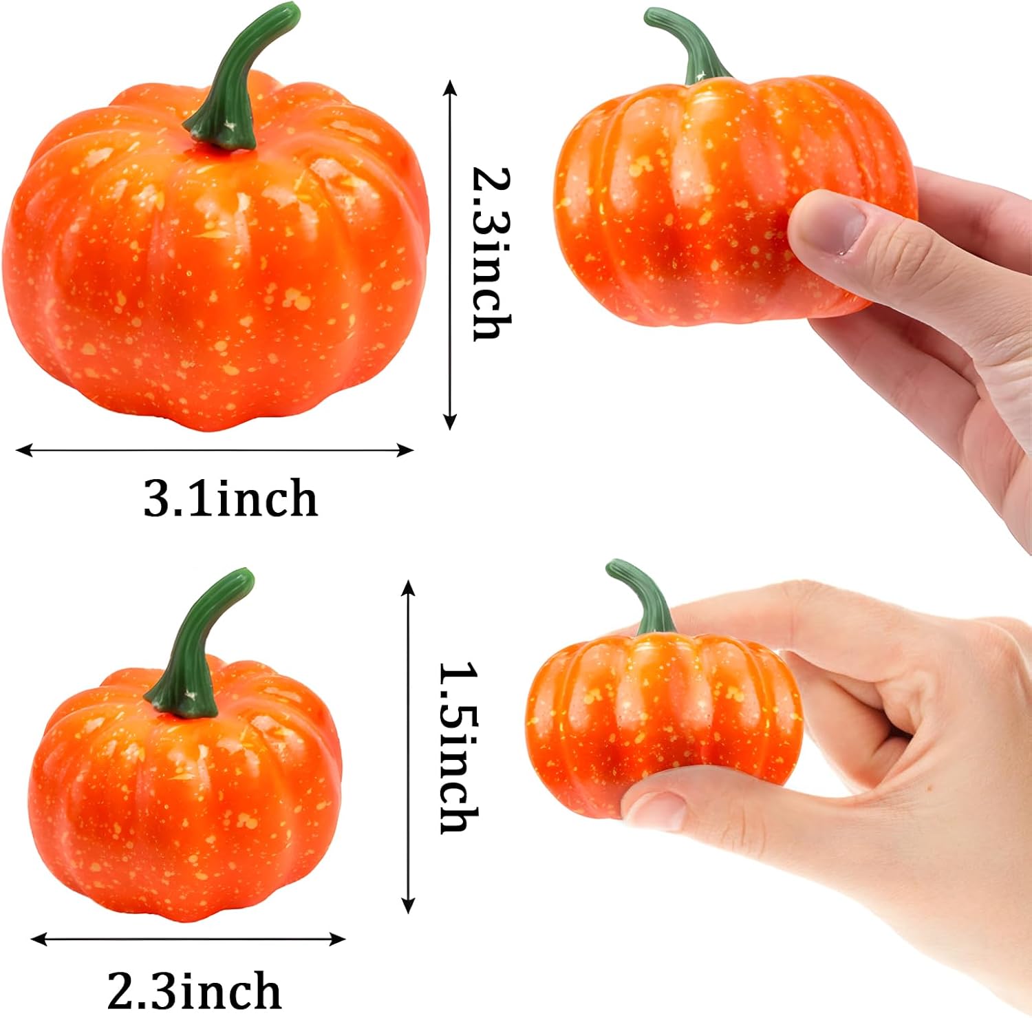 Ueerdand 16 Pc Fall Decor Artificial Pumpkins Set