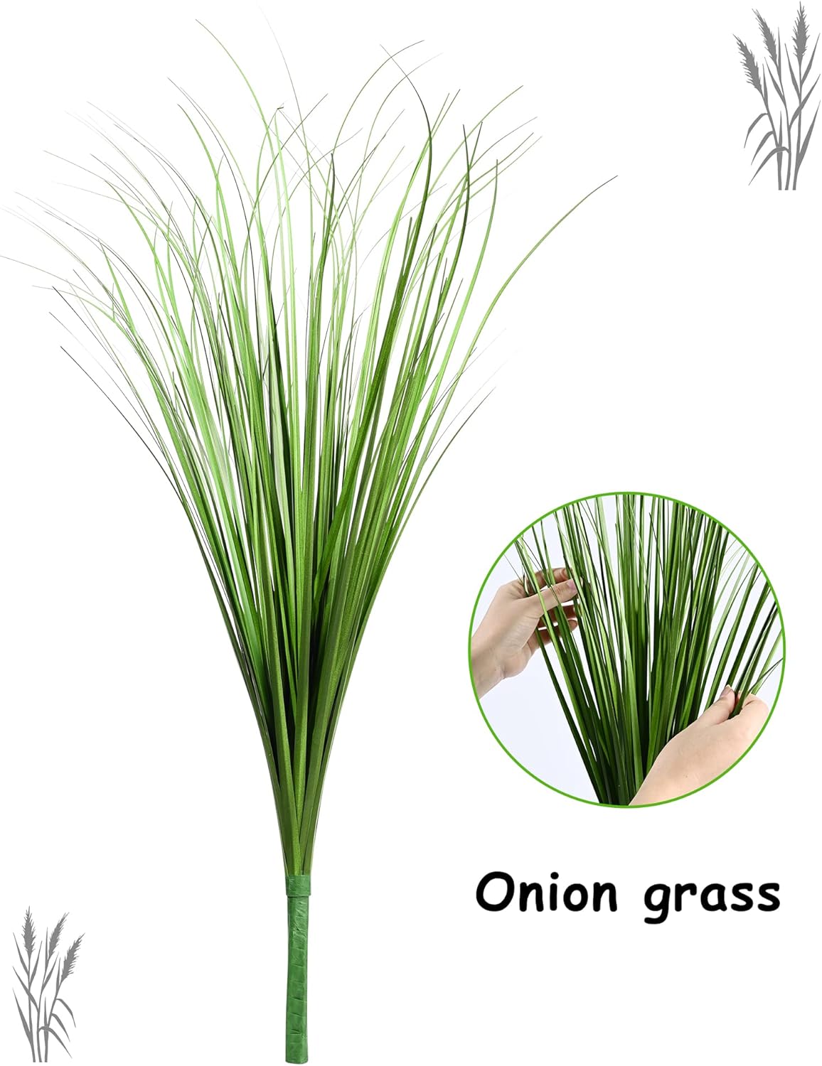 Vlorart 33 Inch Artificial Plants 6 Pack Wheat Grass Greenery