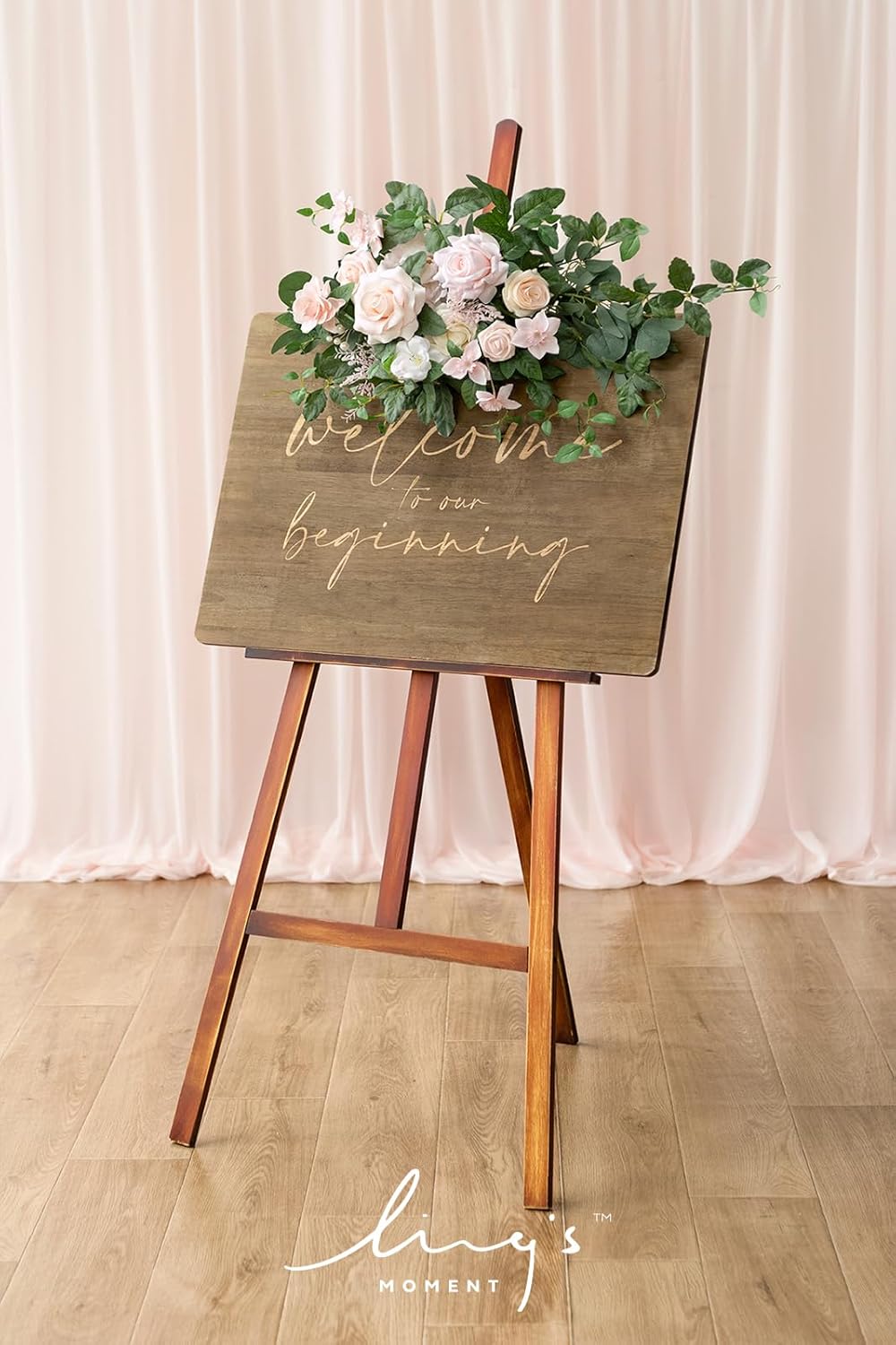 Lings Moment Artificial Flower Swag Wedding Welcome Sign