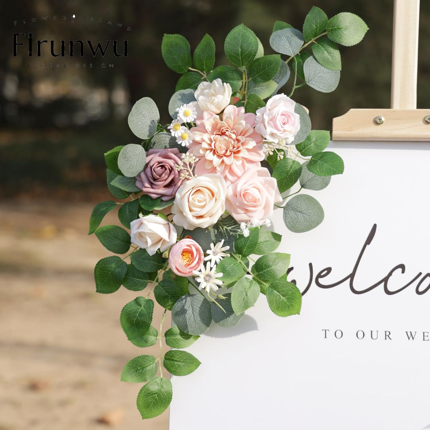 Flrunwu Artificial Flowers Decor Pack of 2