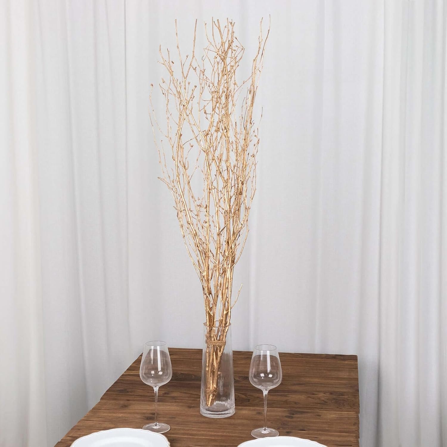 Efavormart 6 Pack Metallic Gold Birch Branches 46 Inch Vase Fillers