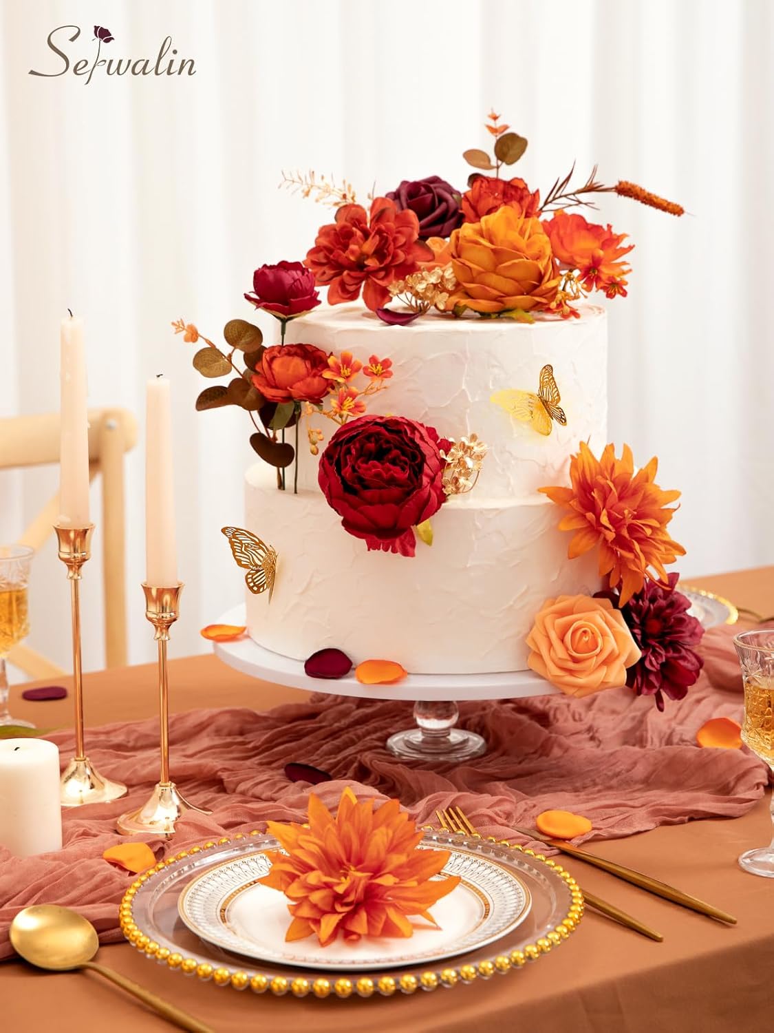 Serwalin Artificial Flowers for Wedding and Home Decor