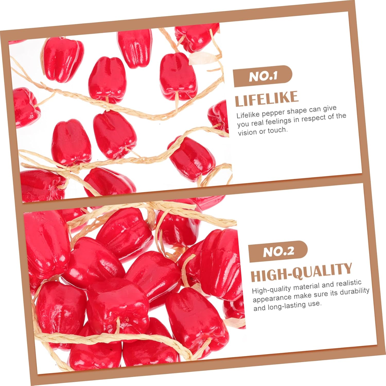 Vaguelly Artificial Pepper Pendants 5Pcs Farmhouse Decor