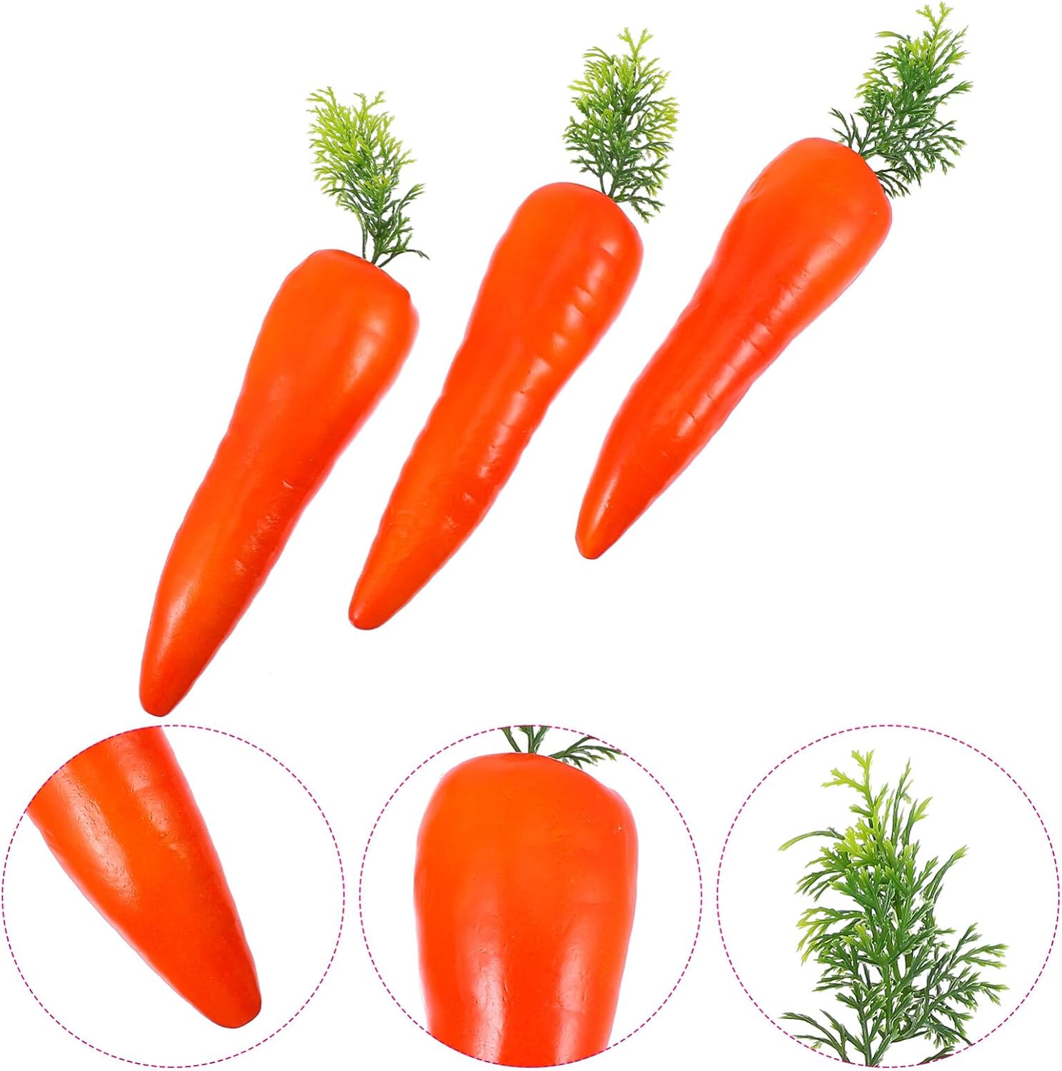 3Pcs Easter Carrot Ornament Artificial Foam Decor