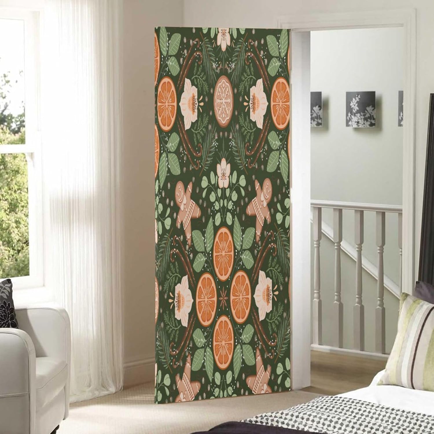 Susiyo Winter Food Botanical Spices Halloween Door Cover 32x79 In