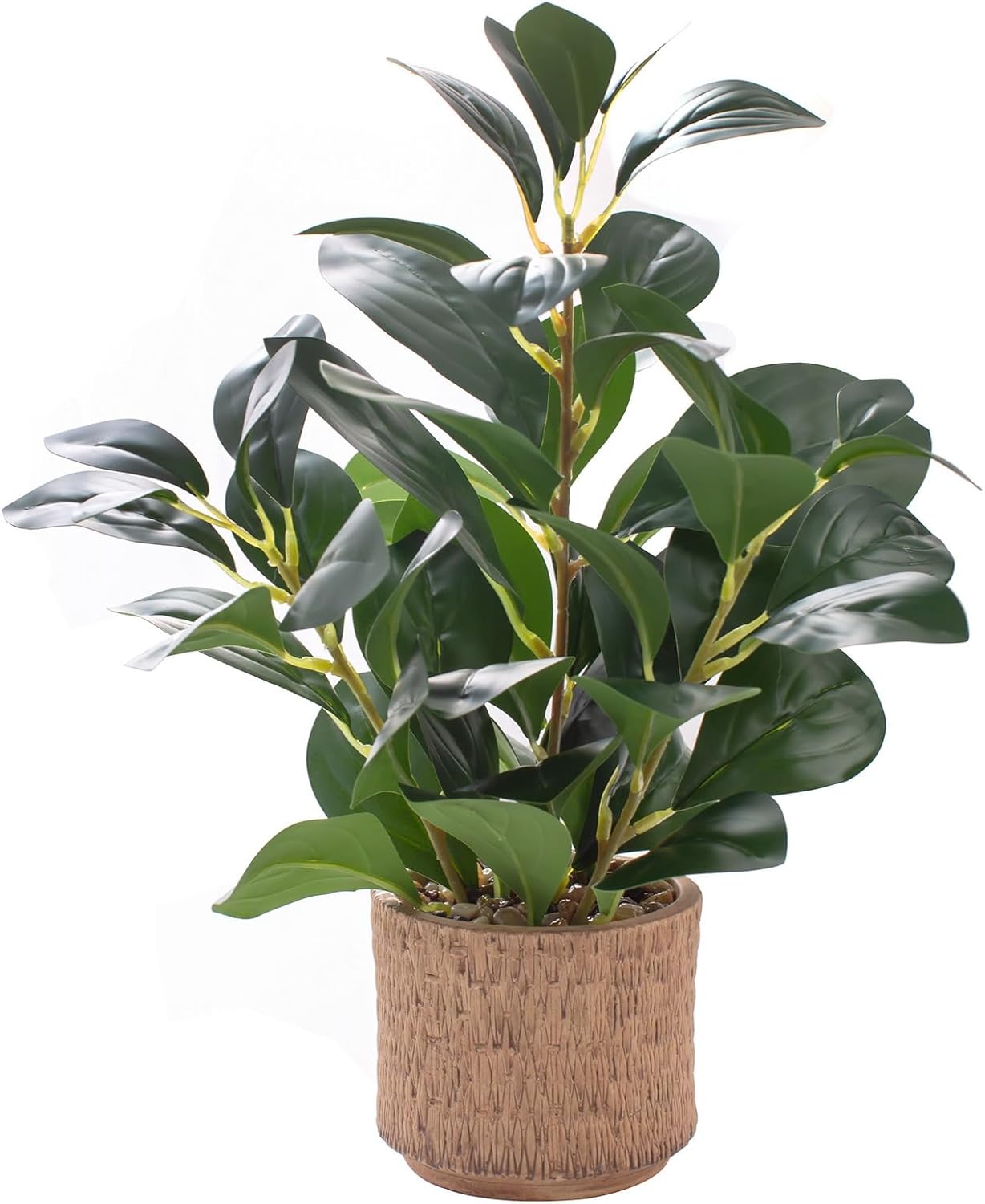 126 Inch Realistic Fake Ficus Plant in Brown Ceramic Vase