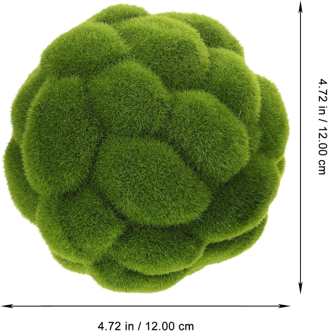 STOBAZA 4pcs Artificial Green Moss Balls for Decor