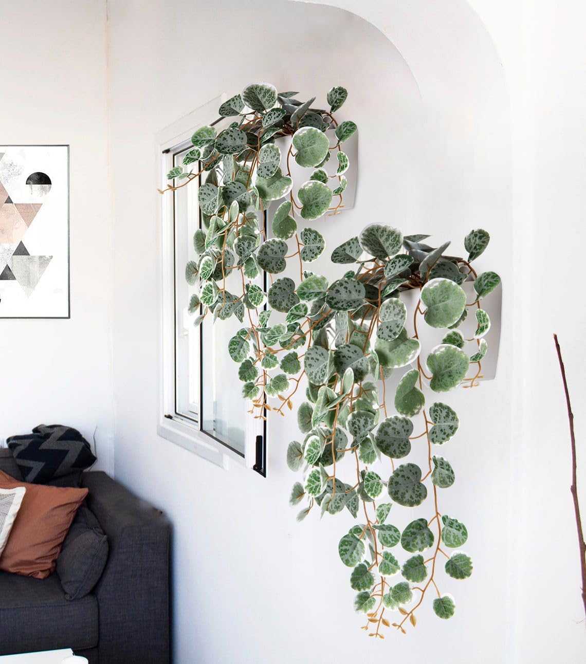 Briful Faux String of Hearts Plant 17 Inch Hanging Decor