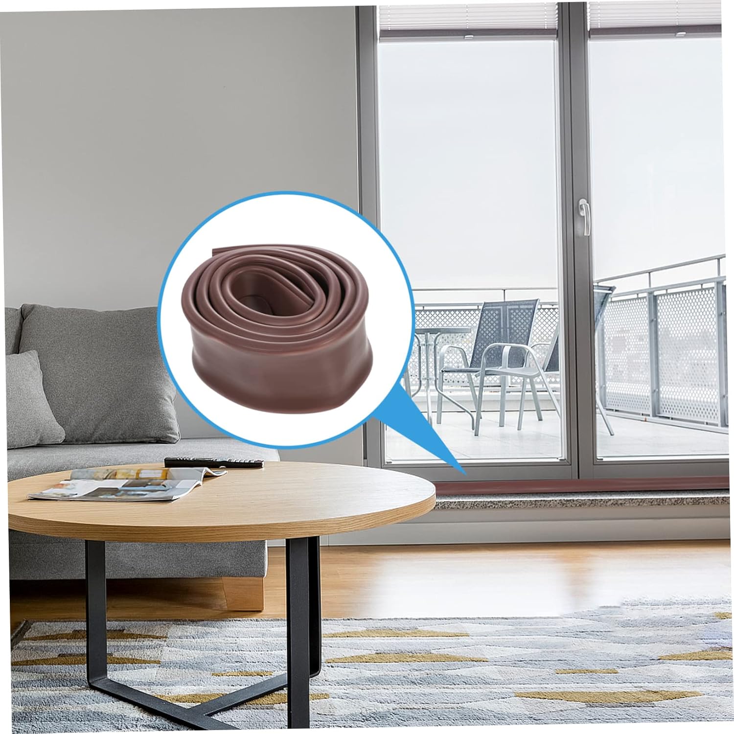 RORPOIR Rubber Door Seal Strip Draft Stopper Under Door Gaps Blocker