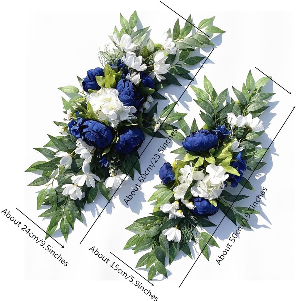 HS BRIDAL Artificial Wedding Arch Flowers Set of 2