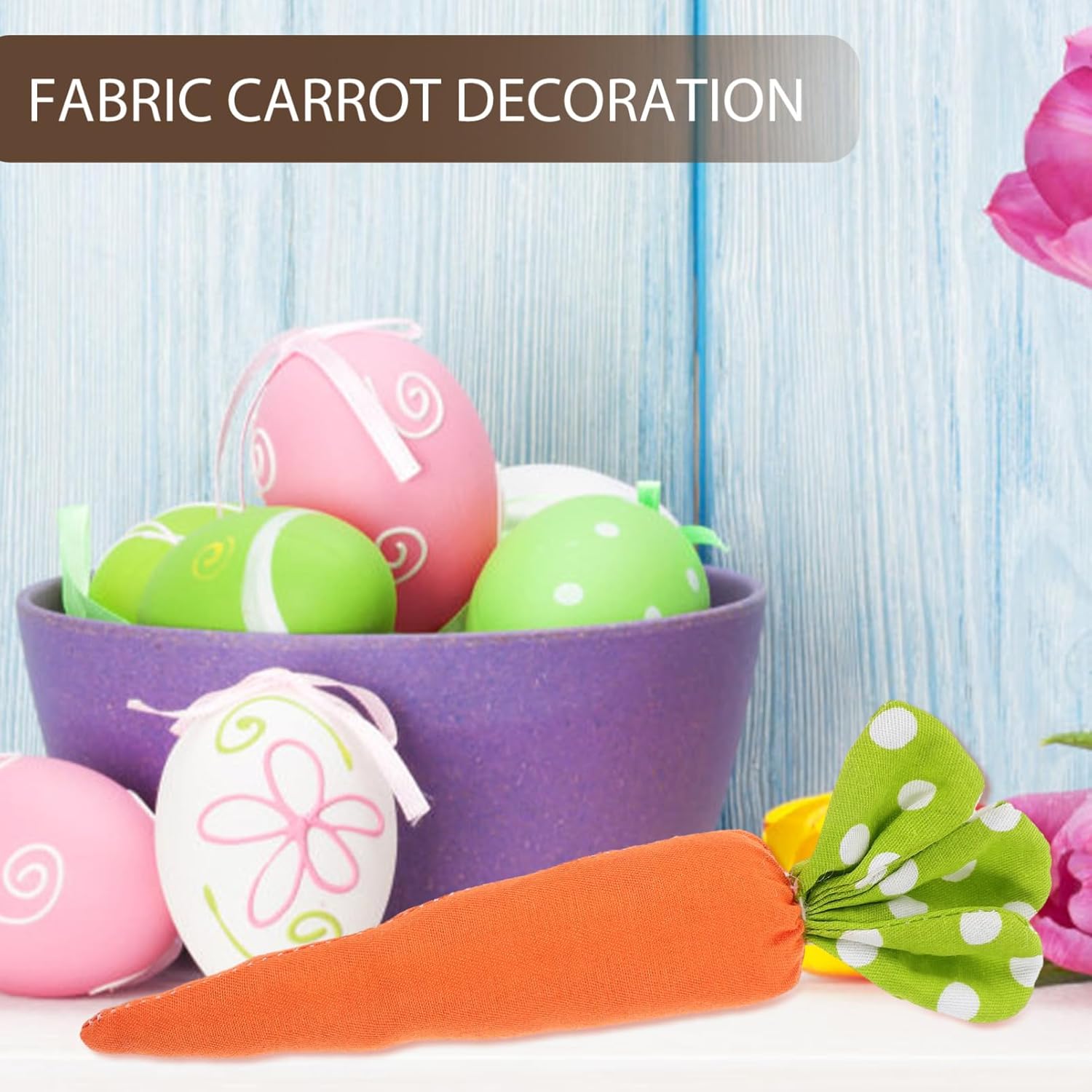 Cabilock 4PCS Easter Carrot Decor for Spring Farmhouse Baskets