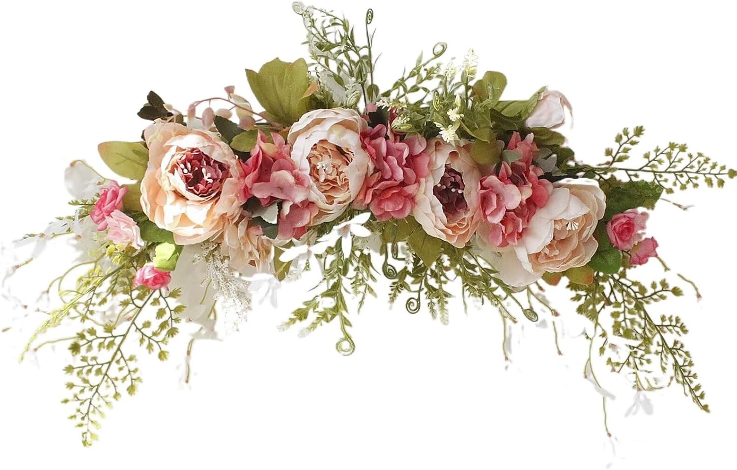 Pink Artificial Flower Swag for Home Decor and Wedding