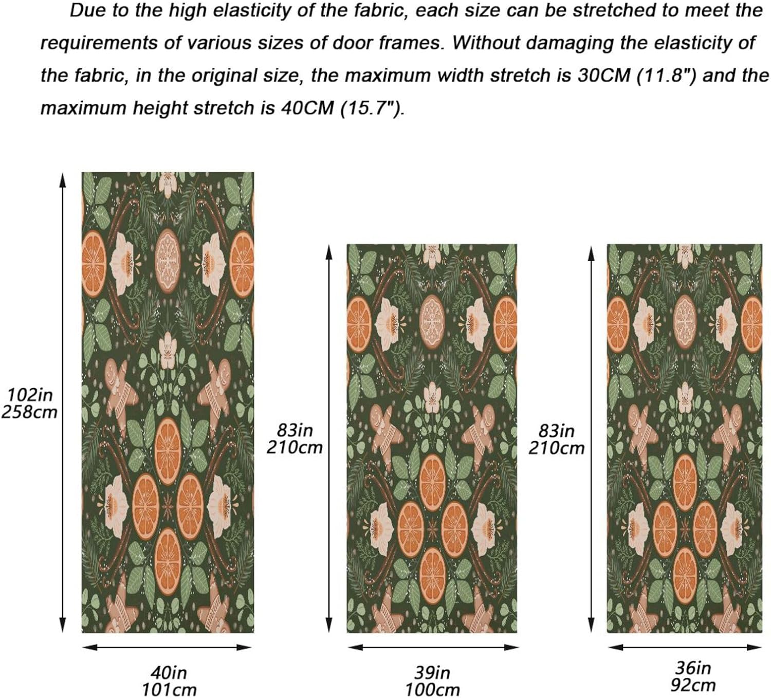 Susiyo Winter Food Botanical Spices Halloween Door Cover 32x79 In