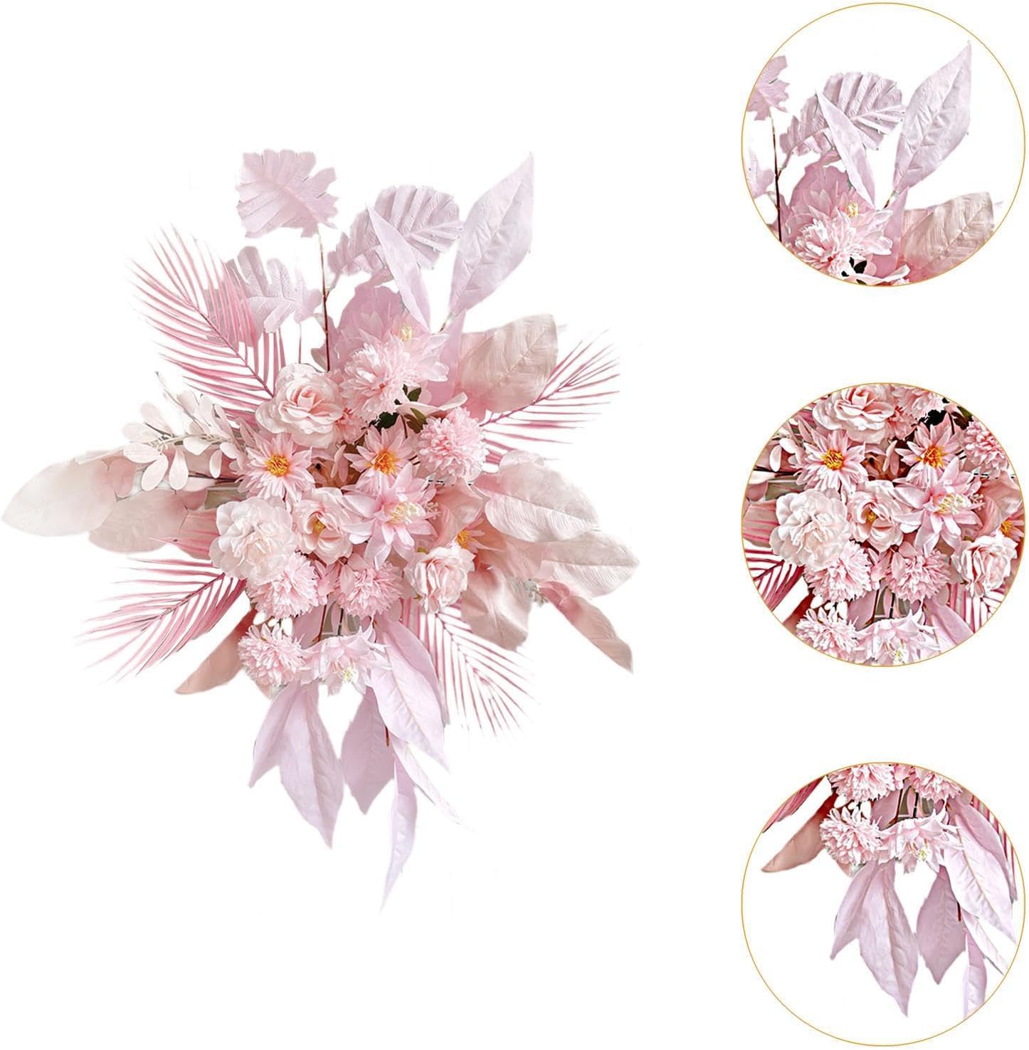 Menolana Artificial Pink Floral Swag for Fireplace and Front Door