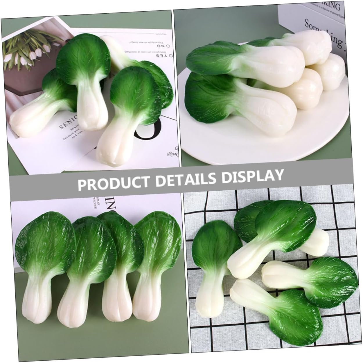 Happyyami 2pcs Artificial Chinese Cabbage Models Lifelike Display