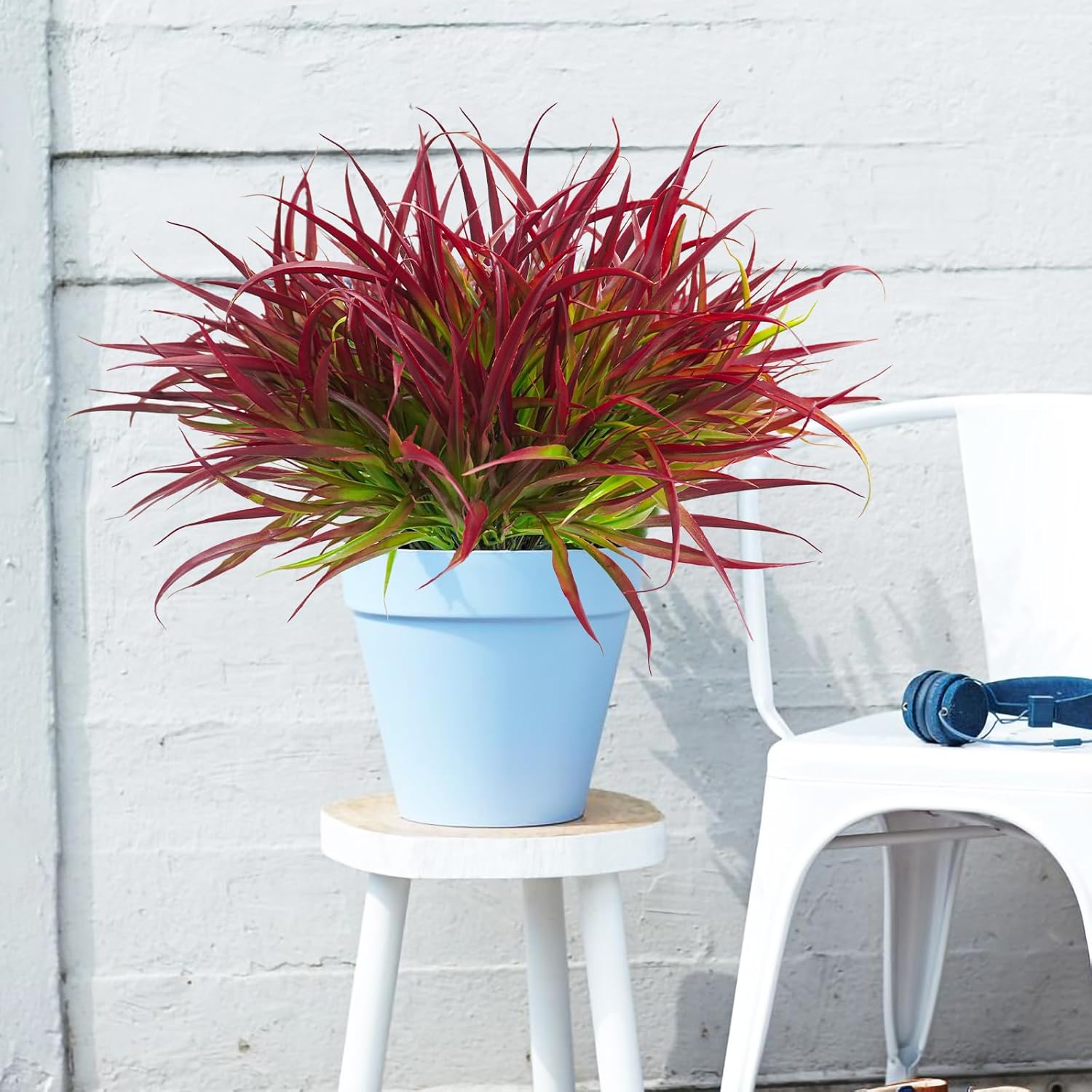 Uieke 6 Bundle Artificial Deep Red Plants