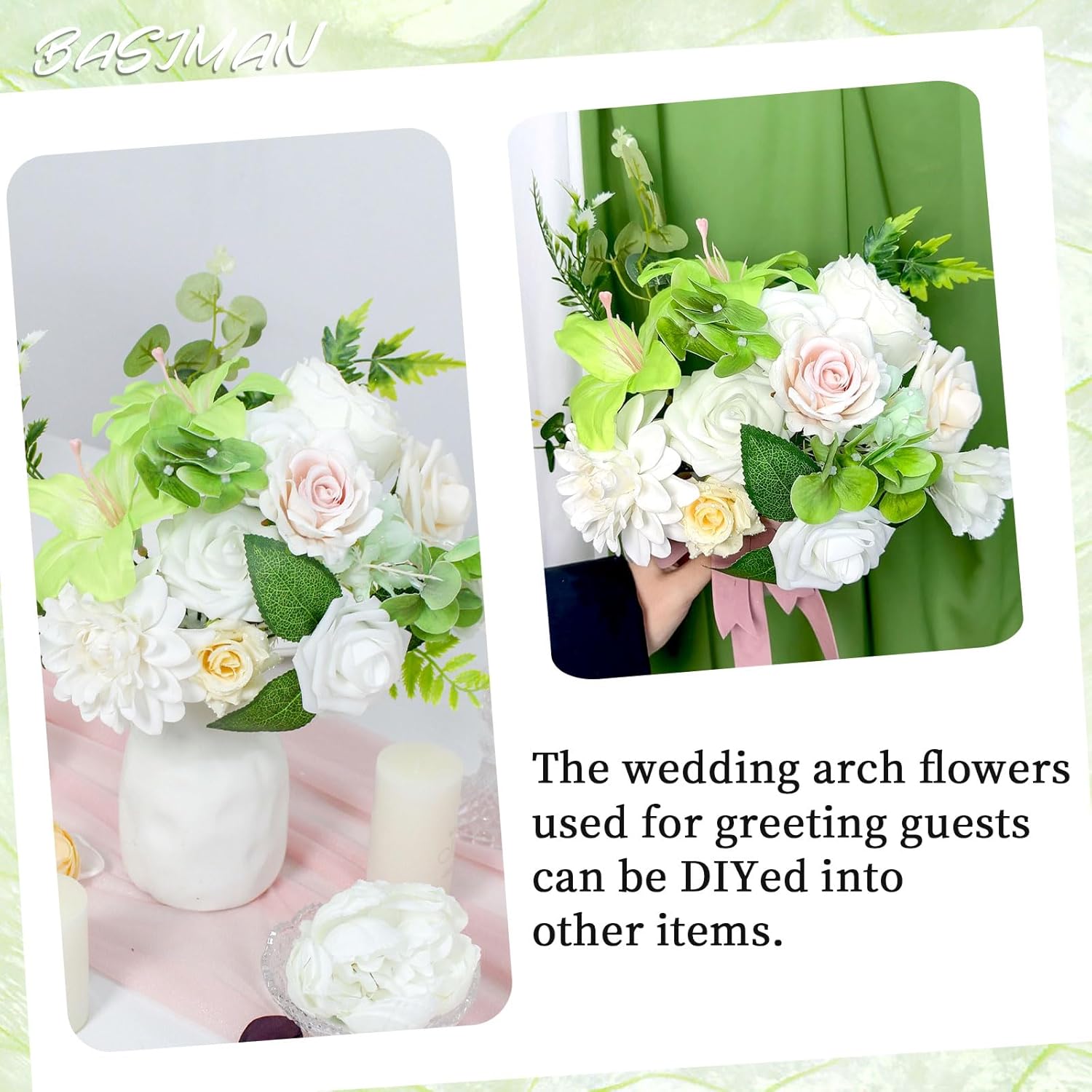 2pcs Wedding Arch Flowers Welcome Sign Decorations 1