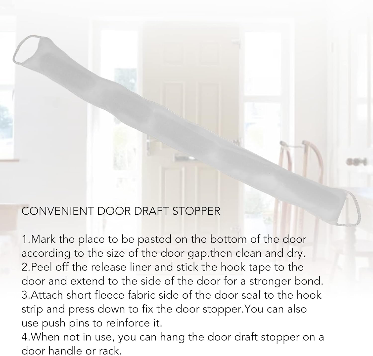 Phefop Door Snake Draft Stopper Windproof Soundproof