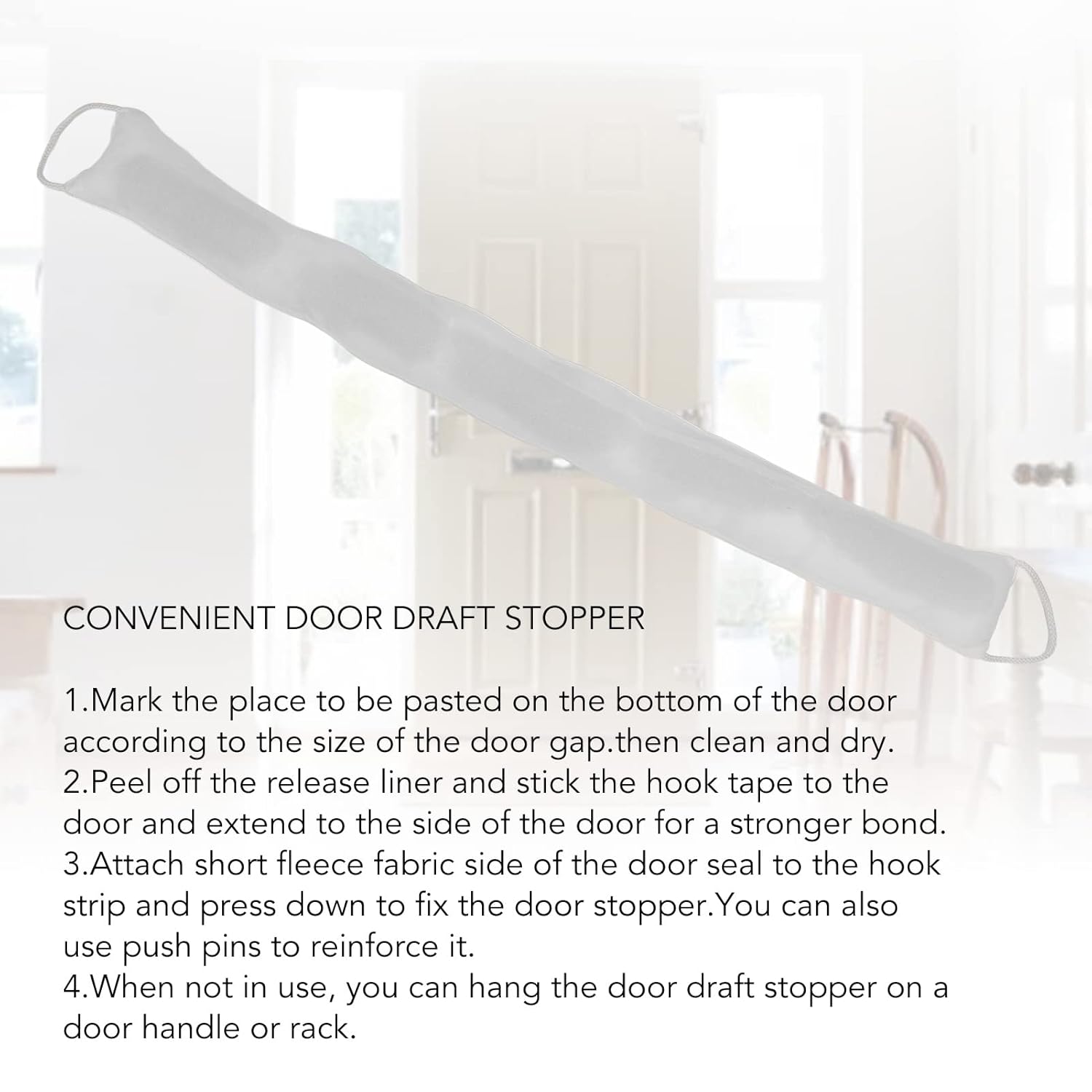Beufee Door Draft Stopper Washable and Adjustable