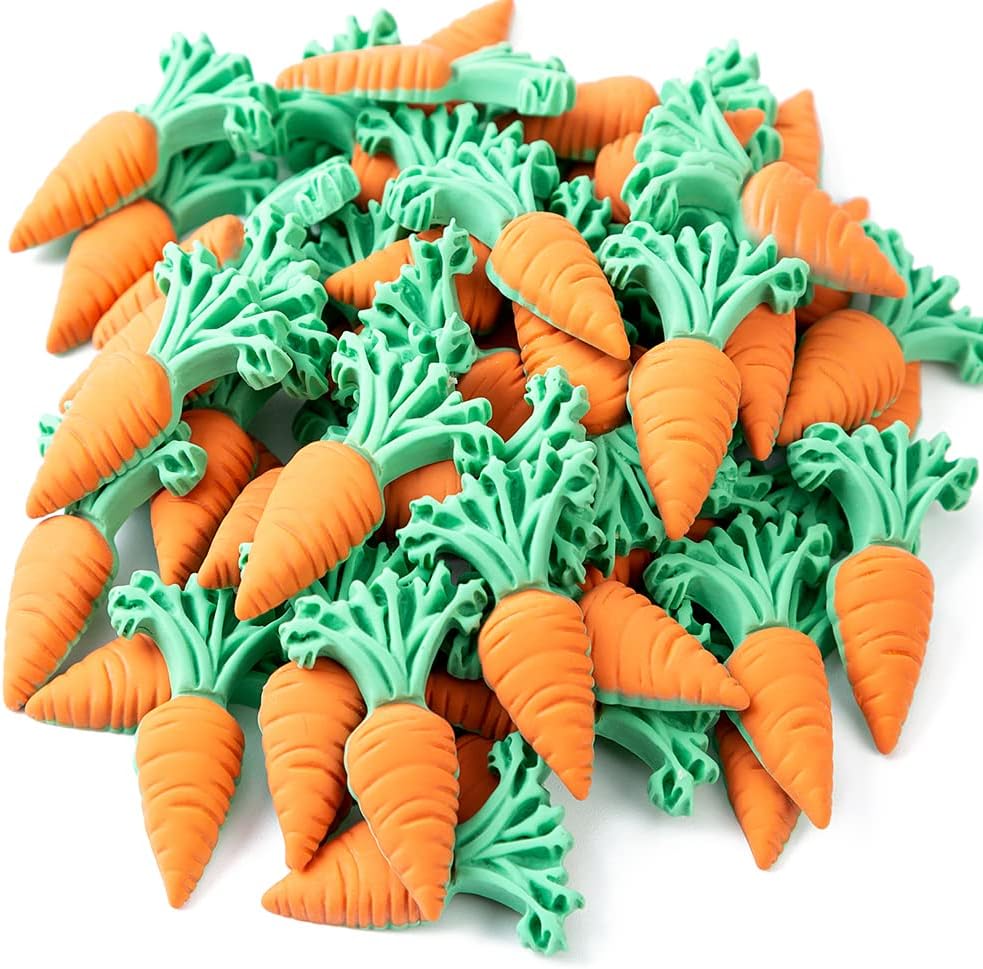 Mini Artificial Carrot Decorations 50 Pack for Easter Party