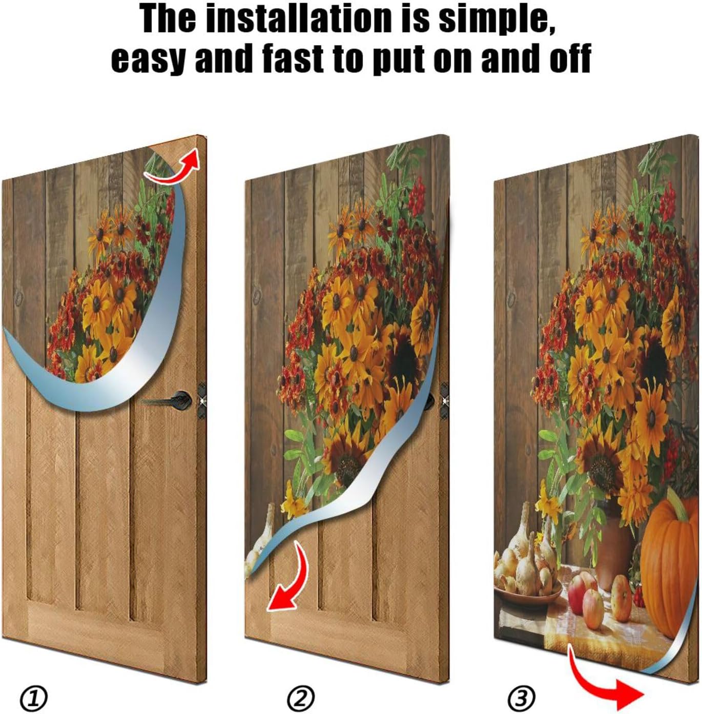 Susiyo Yellow Bouquet Door Cover 35x79 Inch