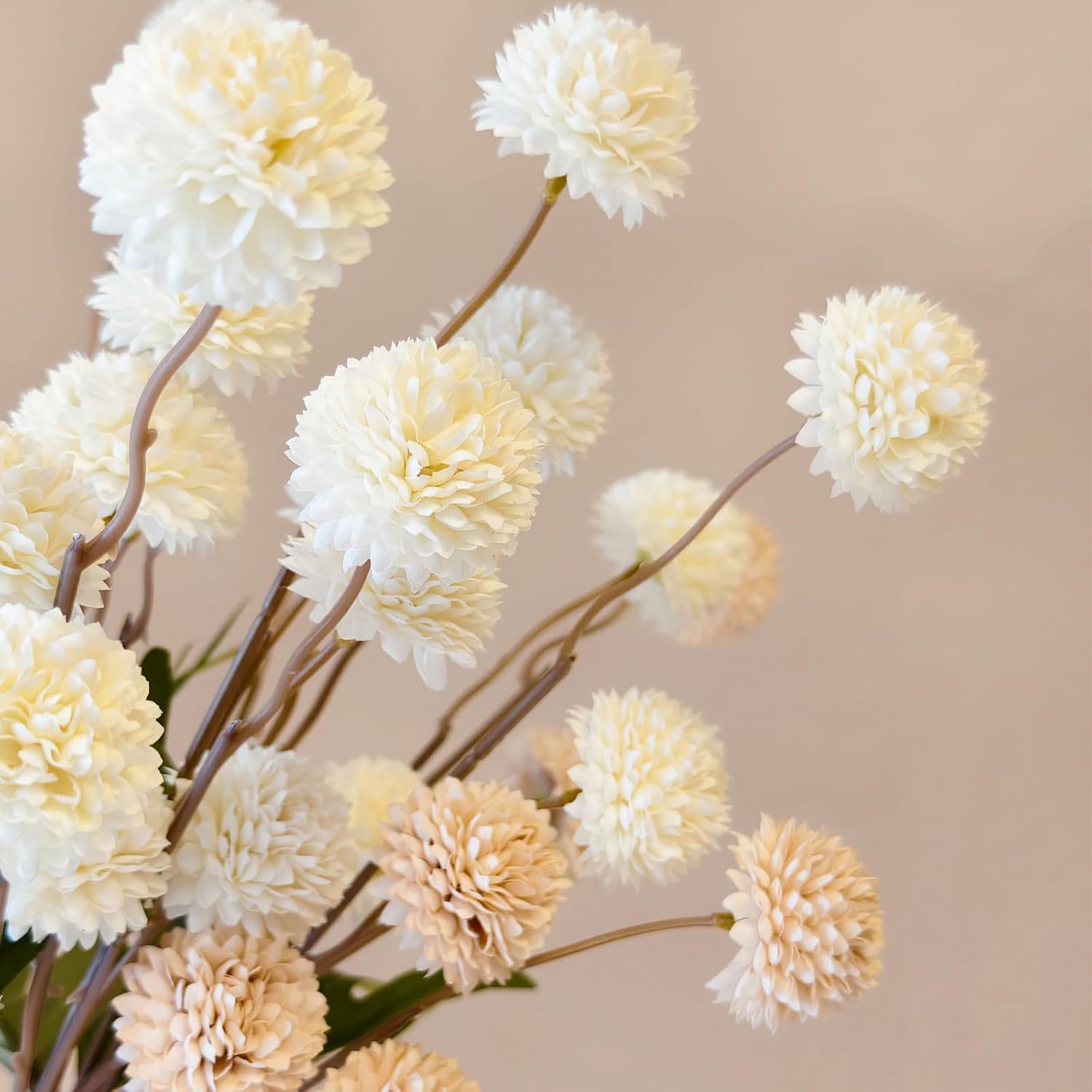 10 Pcs Artificial Mums with Long Stems