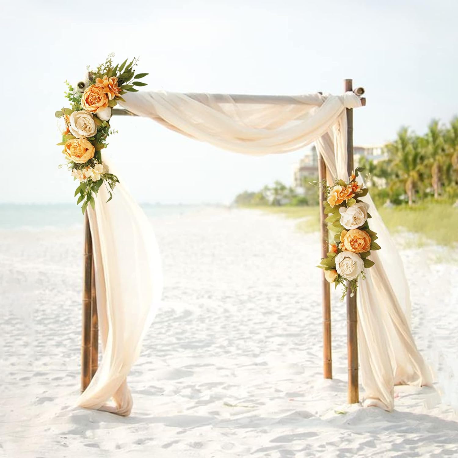 Faux Flower Swag Set of 2 Artificial Flowers for Wedding Ceremony