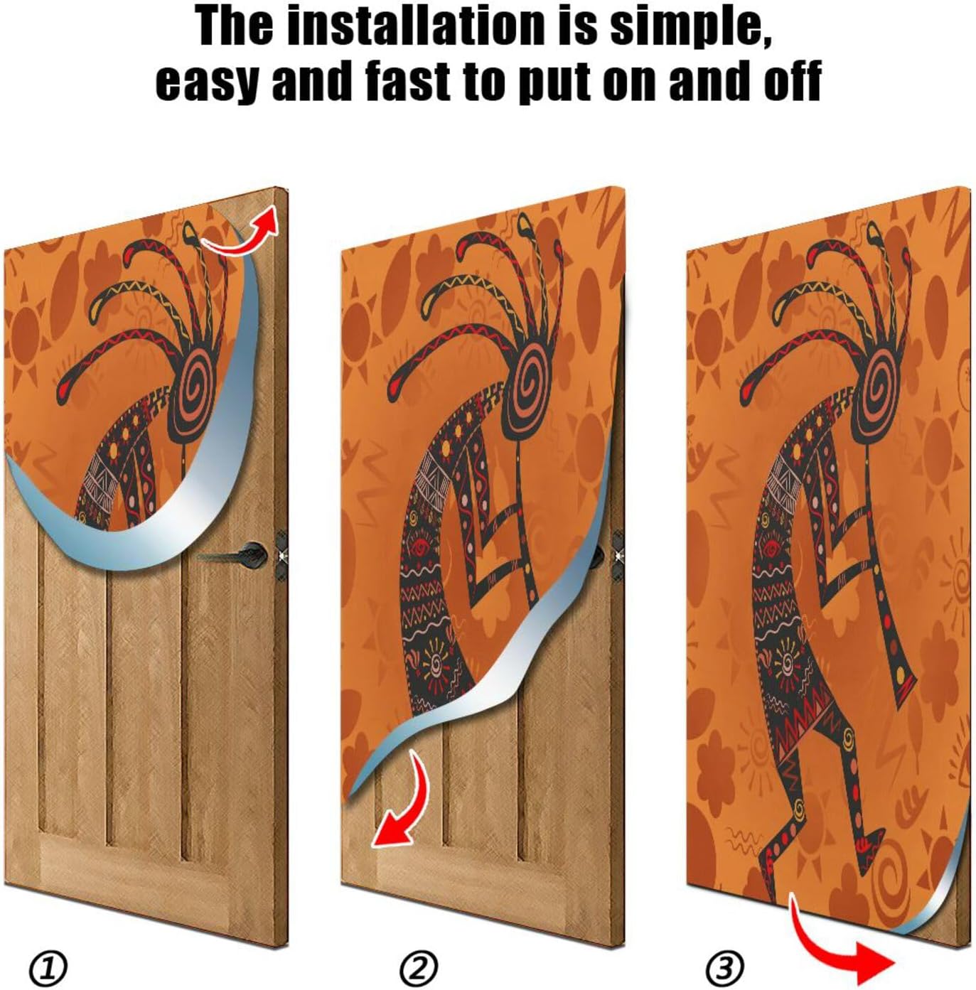Susiyo African Ancient Deity Halloween Door Cover 32x79 in