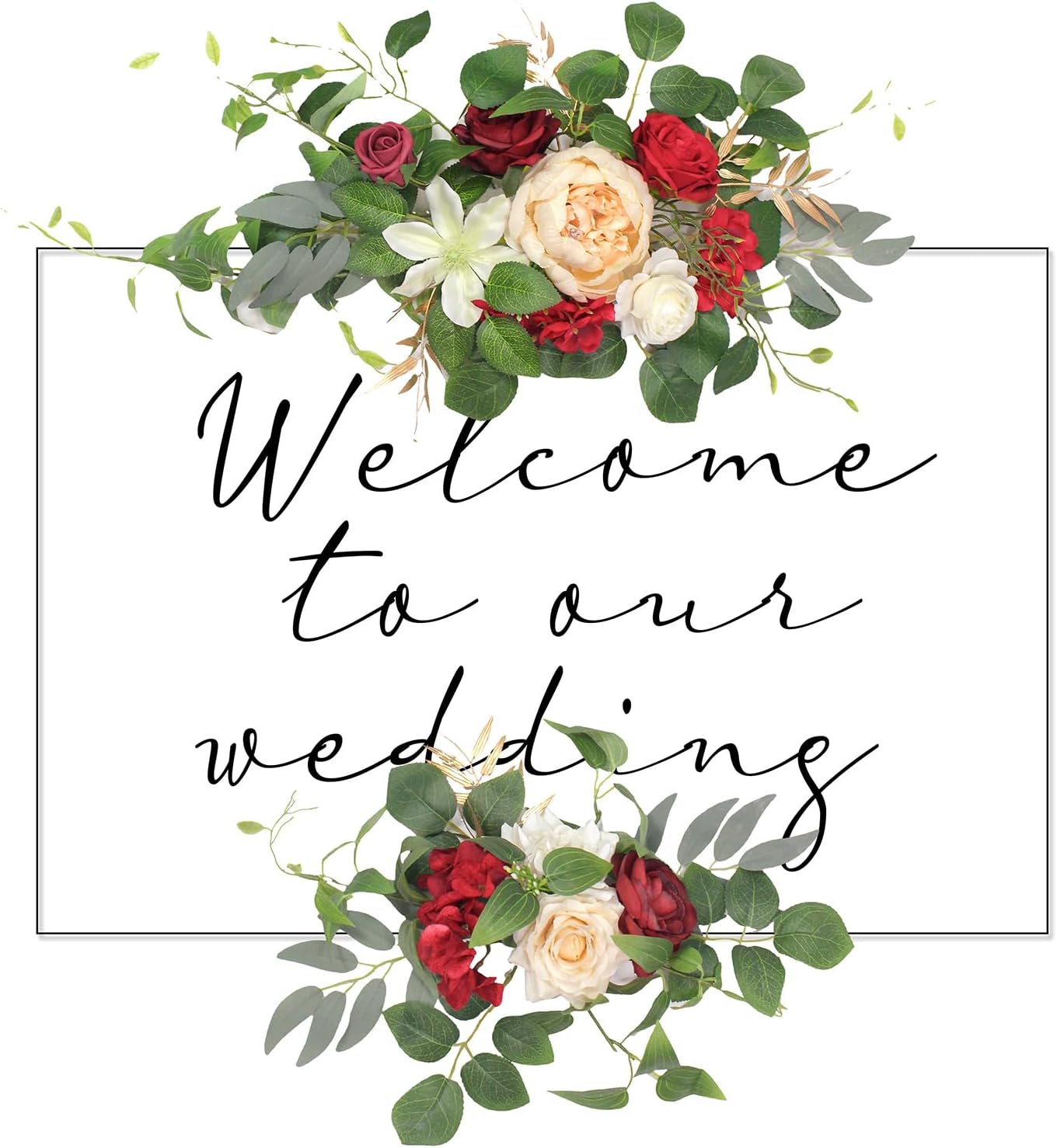 Wedding Arch Flowers Faux Set of 2 for Decorations