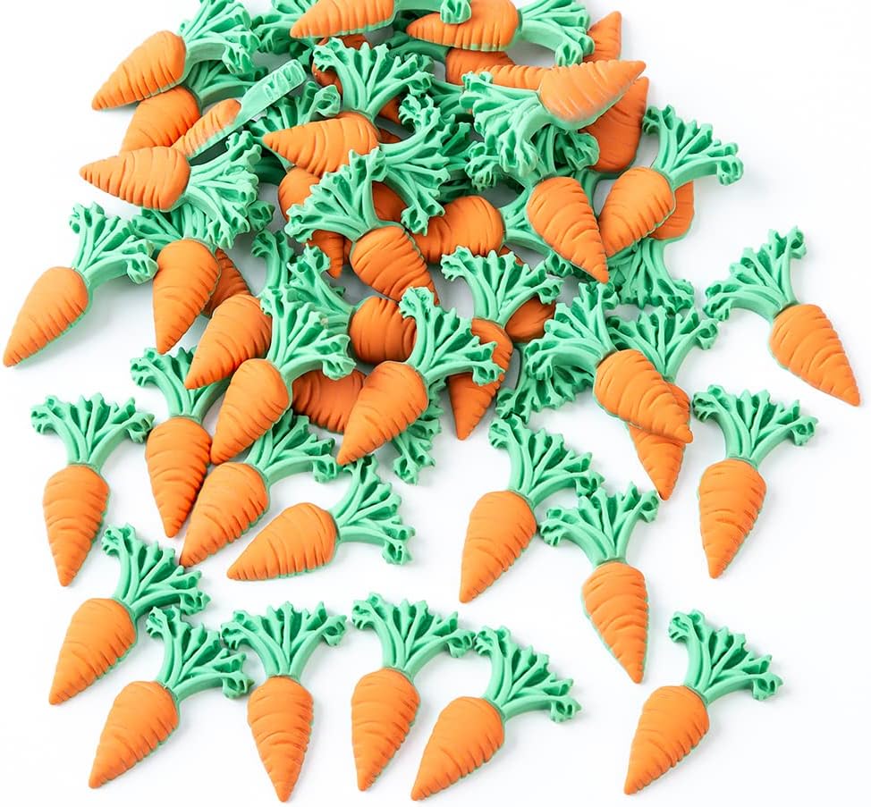 Mini Artificial Carrot Decorations 50 Pack for Easter Party
