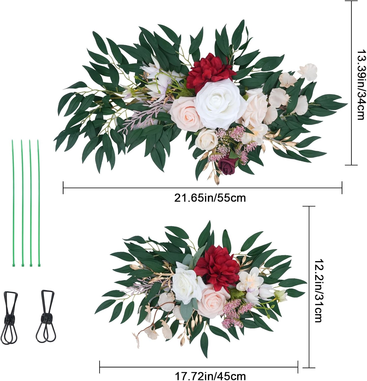 Zythrem Artificial Flower Swags Wedding Decor Arch