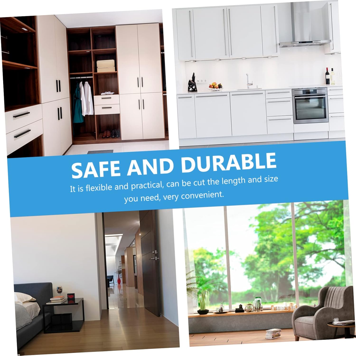 Wakauto Door Draft Stopper Sealing Strip for Noise and Weatherproofing