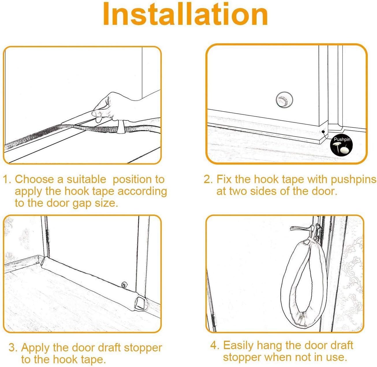 LEXER Under Door Noise Stopper - Heavy Duty Seal Guard