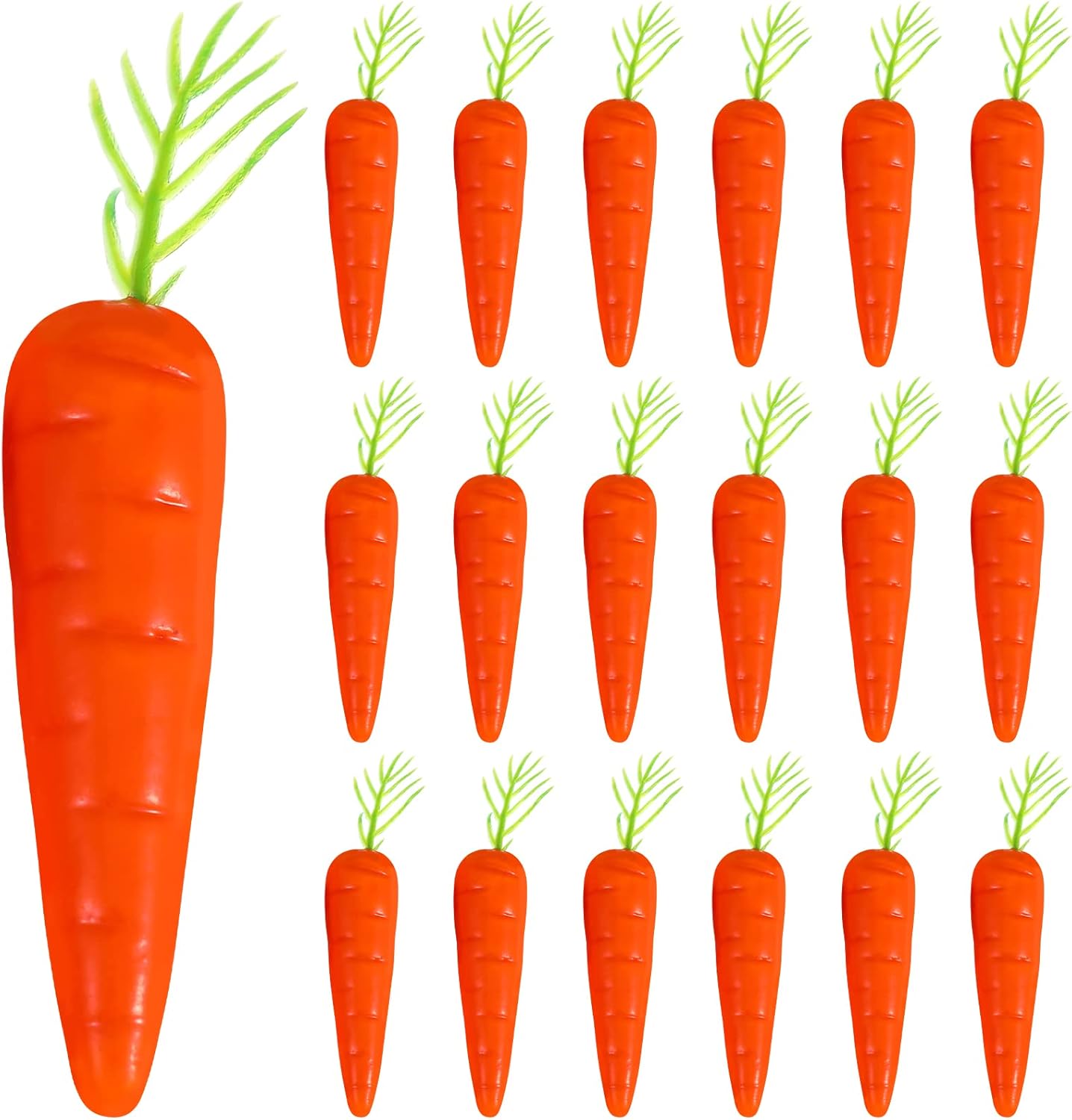 Mini Carrots for Crafts 25pcs - Artificial Vegetables Easter Decor