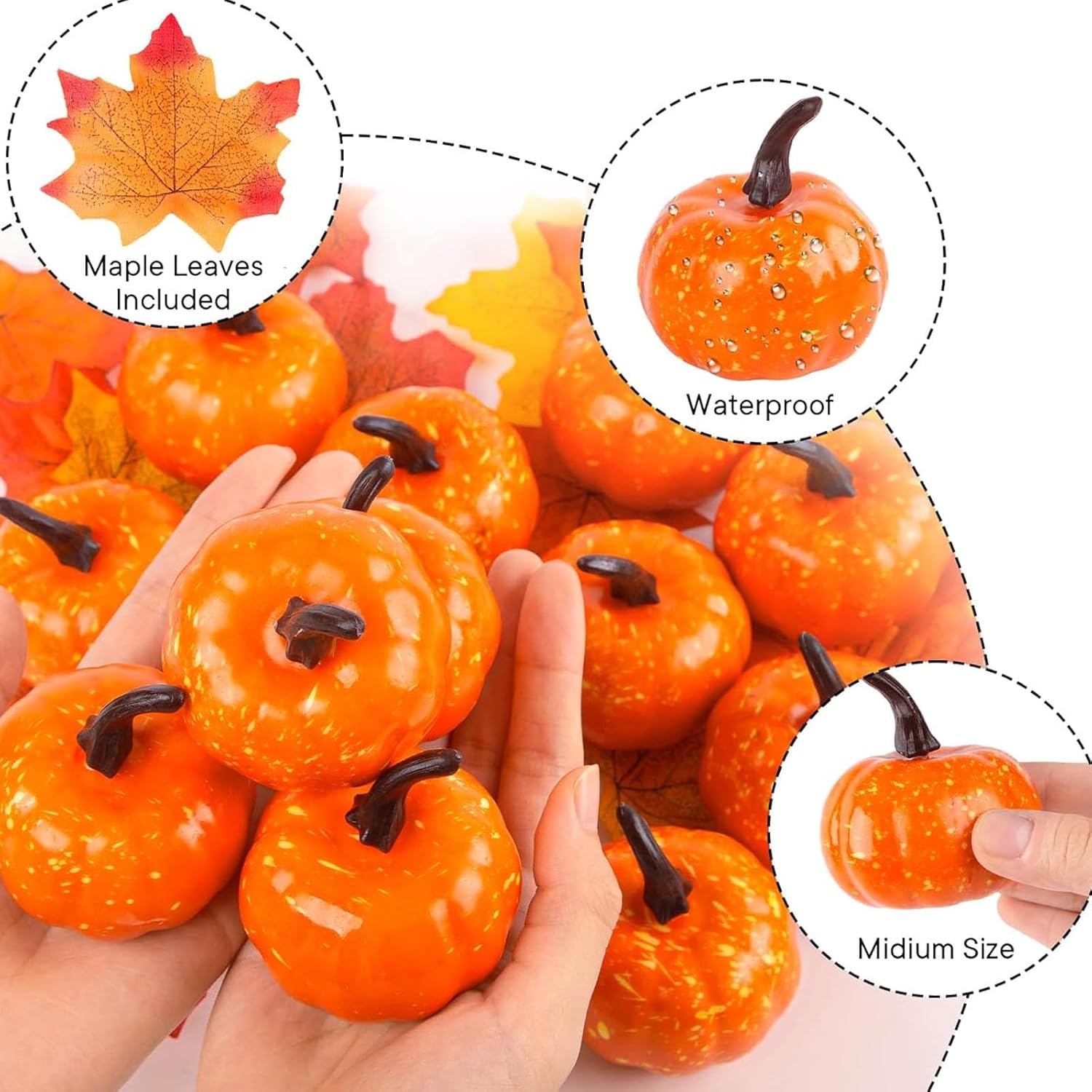 DomeStar 42 Piece Artificial Pumpkin Set