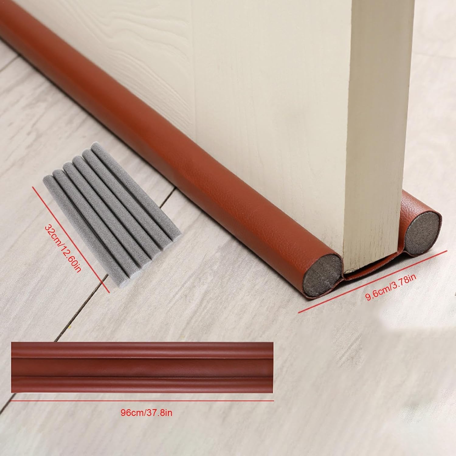 Under Door Gap Filler 378 Inch Sound Blocker Double Sided Draft Stopper