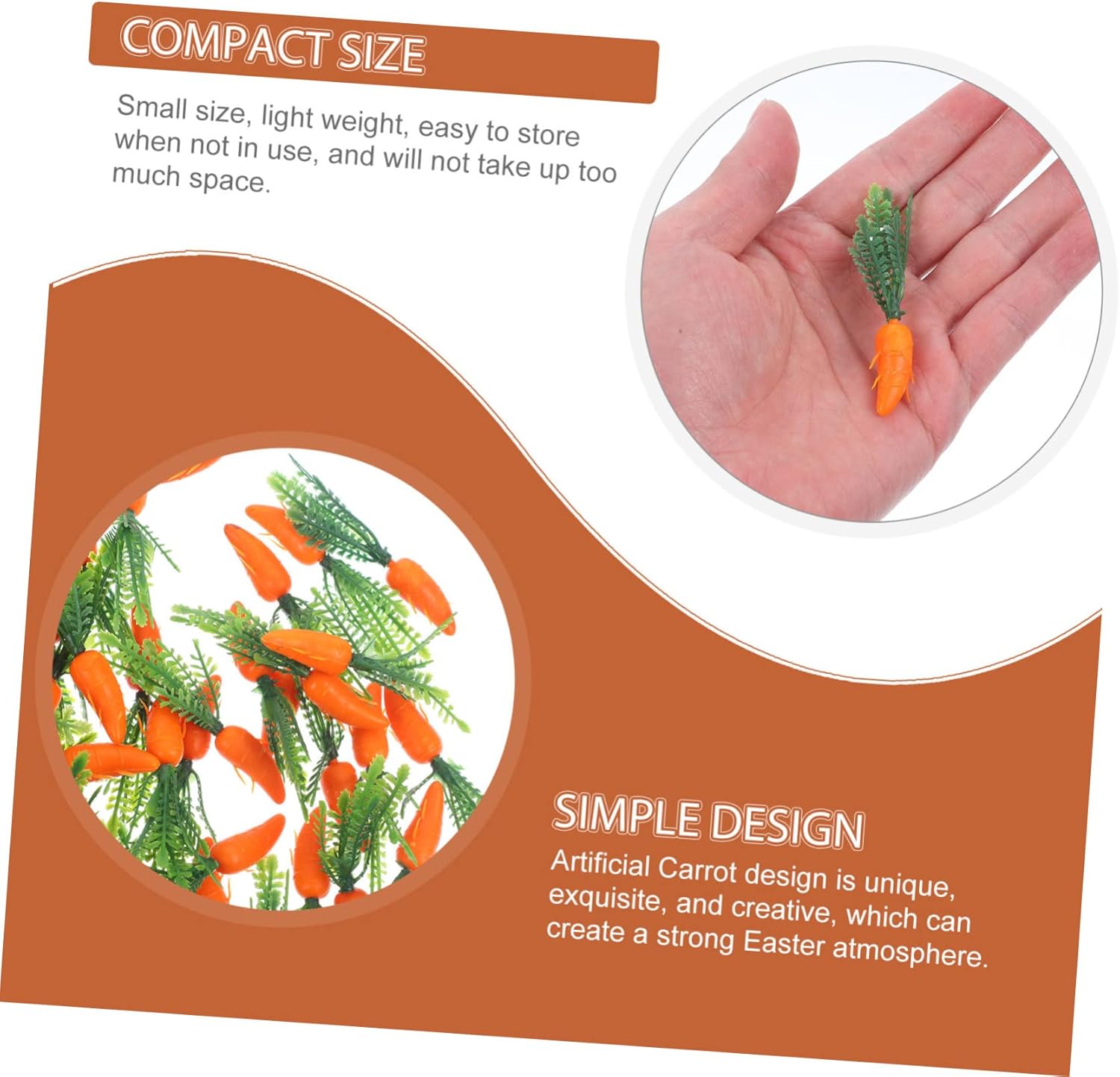 Ciieeo 60pcs Lifelike Carrot Garland for Kitchen Decor