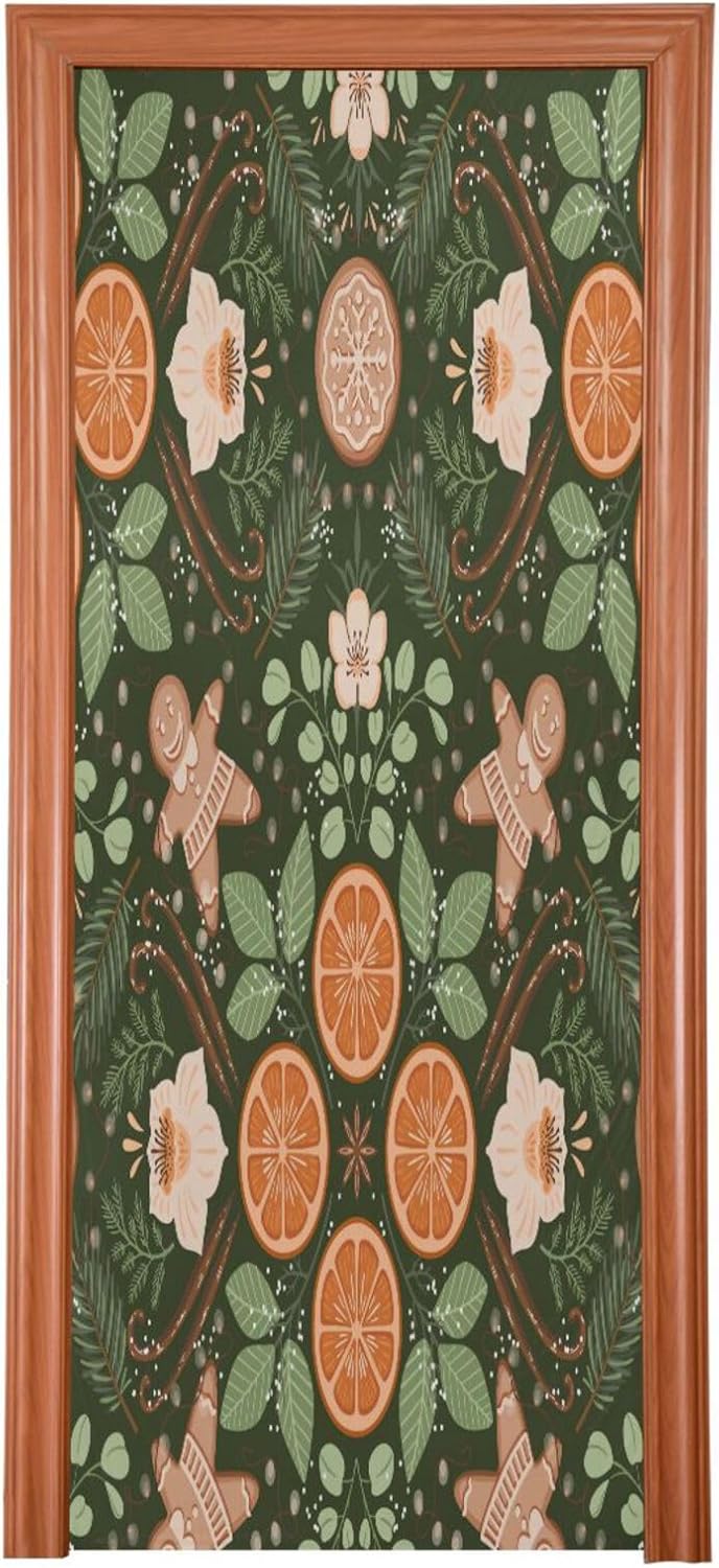 Susiyo Winter Food Botanical Spices Halloween Door Cover 32x79 In