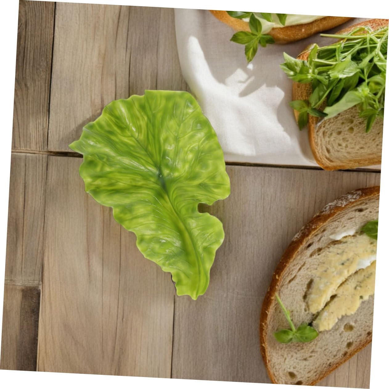 Alipis Realistic Fake Lettuce Leaves for Home and Restaurant Display