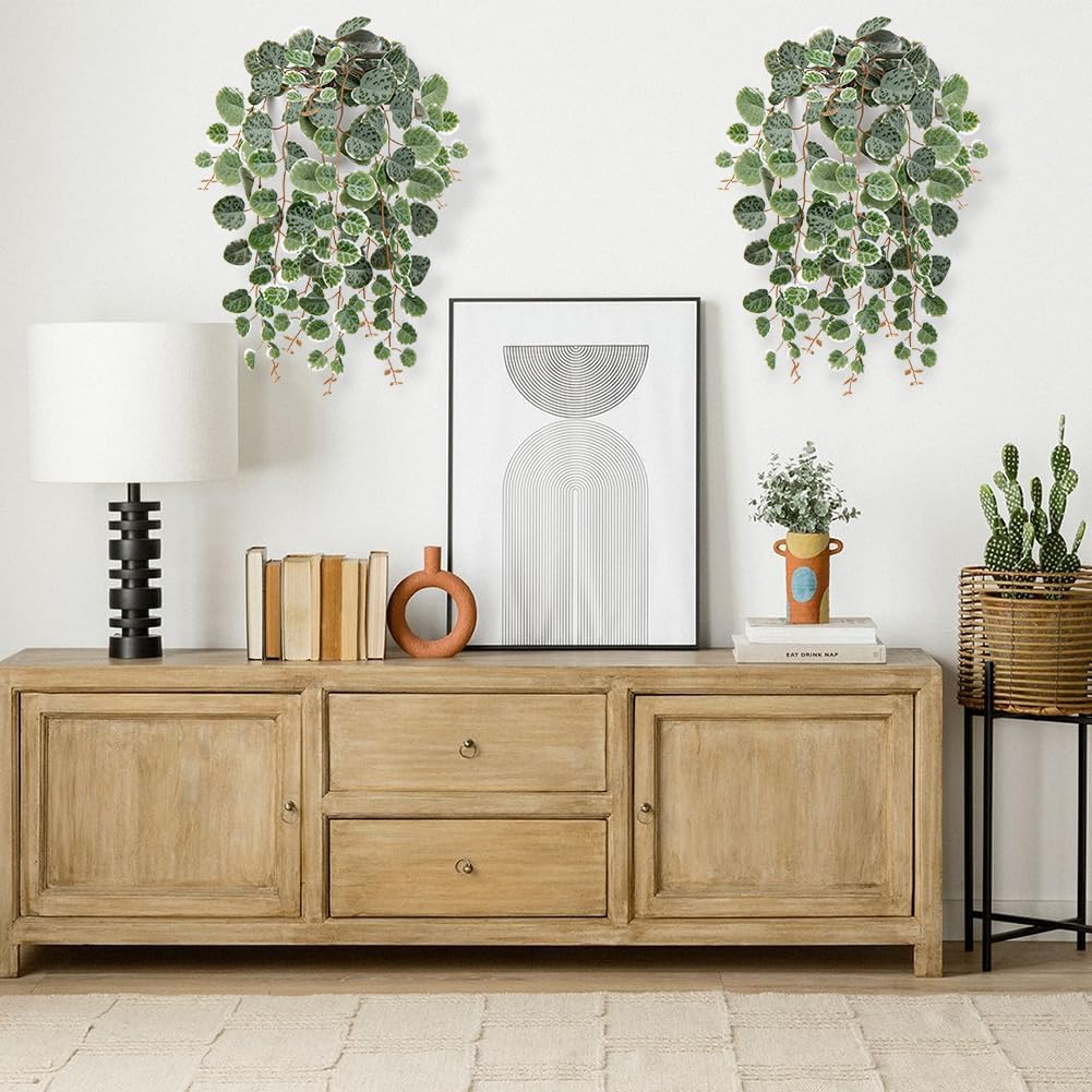 Briful Faux String of Hearts Plant 17 Inch Hanging Decor