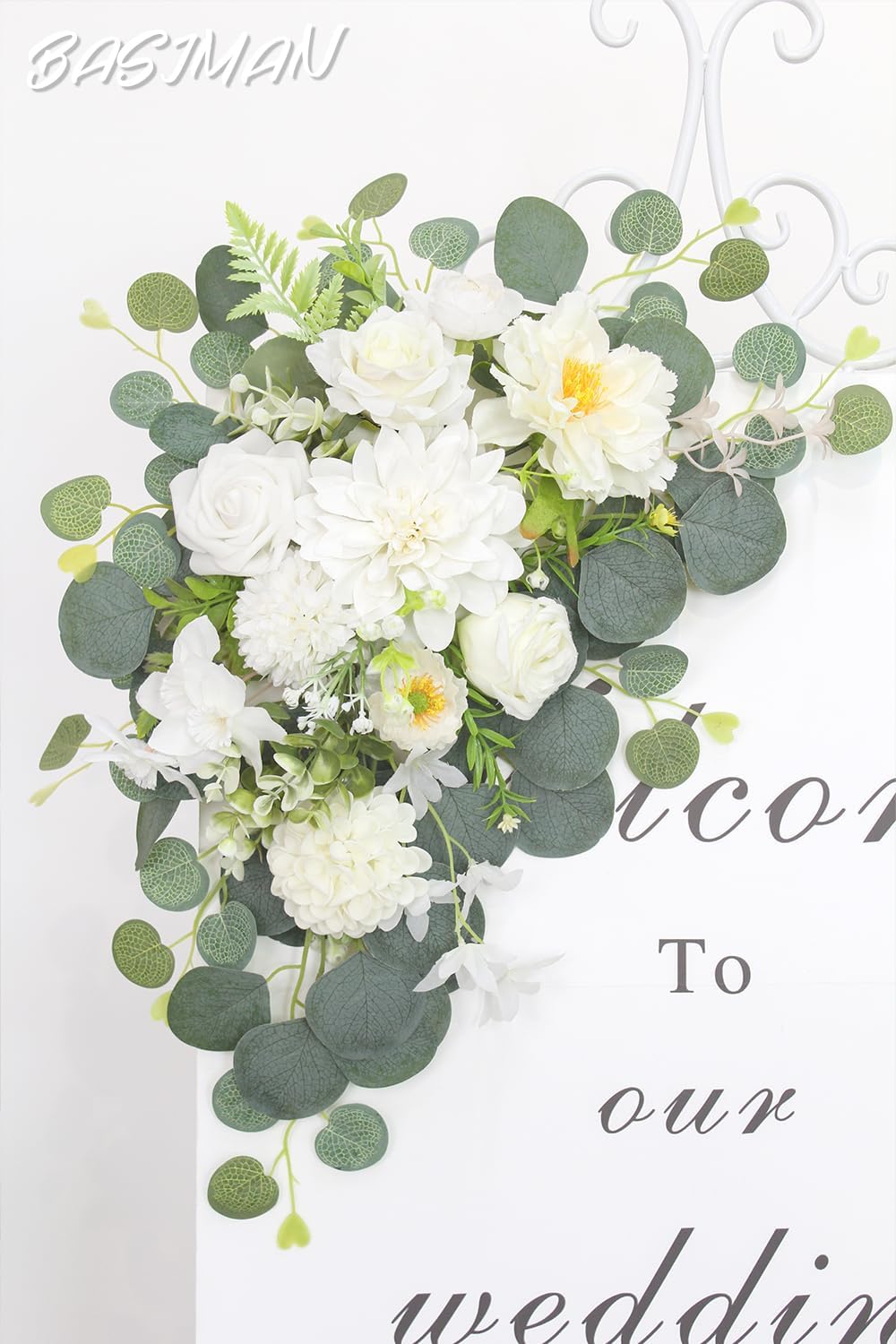2pcs Wedding Arch Flowers Welcome Sign Decorations